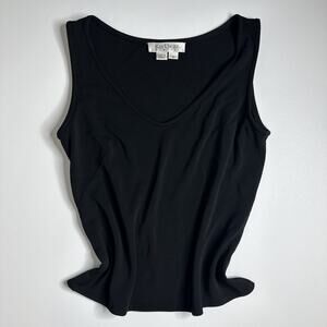 Vintage Y2k 90s Kay Unger Black V Neck Cami Tank Top Size 6 Whimsigoth Grunge